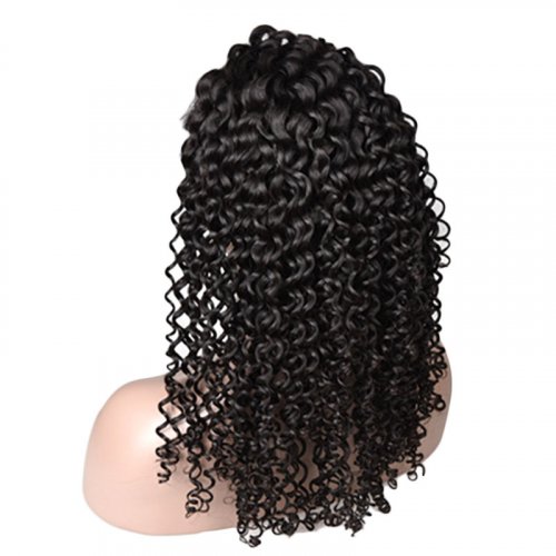 Deep Curly Full Lace Wig Wholesale 100% Human Hair 180% Density PrePlucked Curly Wigs Human Hair Lace Front Virgin Hair