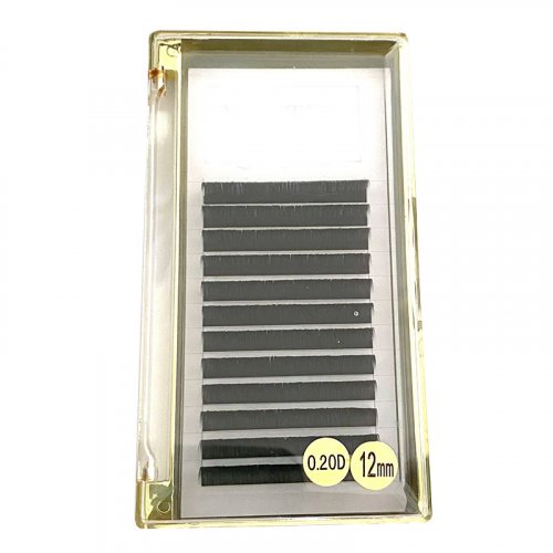 Flat lash 0.20 D 12mm wholesale individual lash extension trays,easy fan,premade fan,flat lash,YY,W,lash extension 