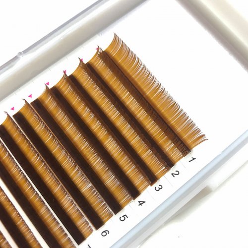 Brown lash wholesale individual lash extension trays,easy fan,premade fan,flat lash,YY,W,lash extension