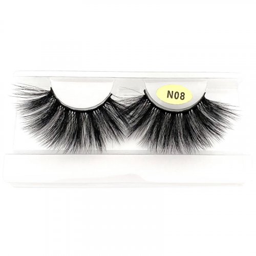 N08 synthetic material eyelash,wholesale 100% mink lashes 3D mink eyelashes 5D mink lashes, long fluffy lashes,custom lashes packaging